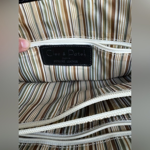 Cleo & Patel Paris Chic Multi Compartment Black Leather Shoulder Bag - Picture 5 of 13